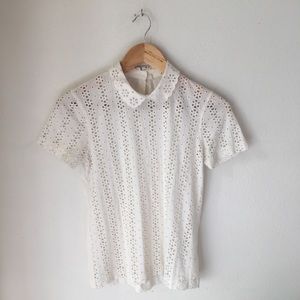 eyelet lace tee